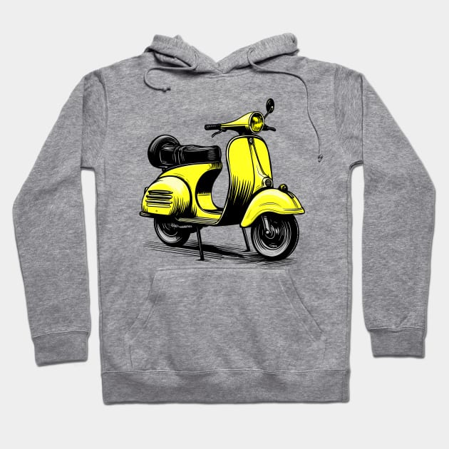 Scooter (yellow) Hoodie by Stupiditee